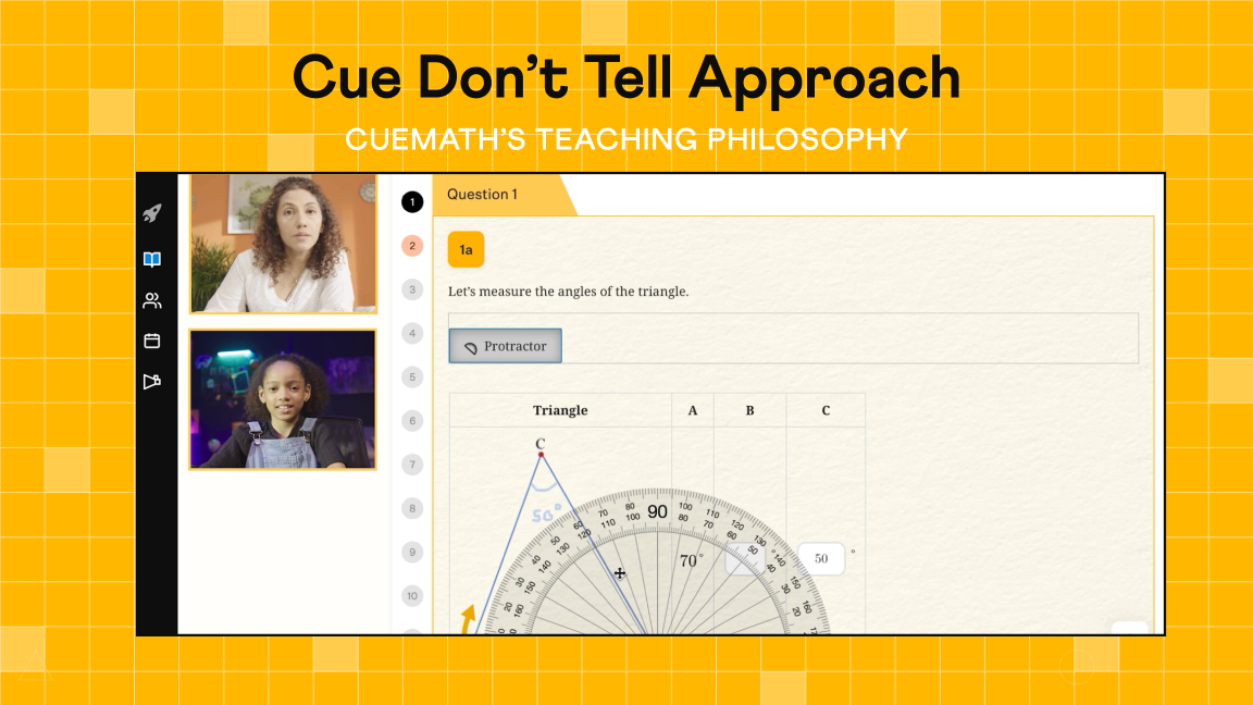 Relate Cue Math Cue Don't Tell: Cuemath's Approach to Online Math Tutoring