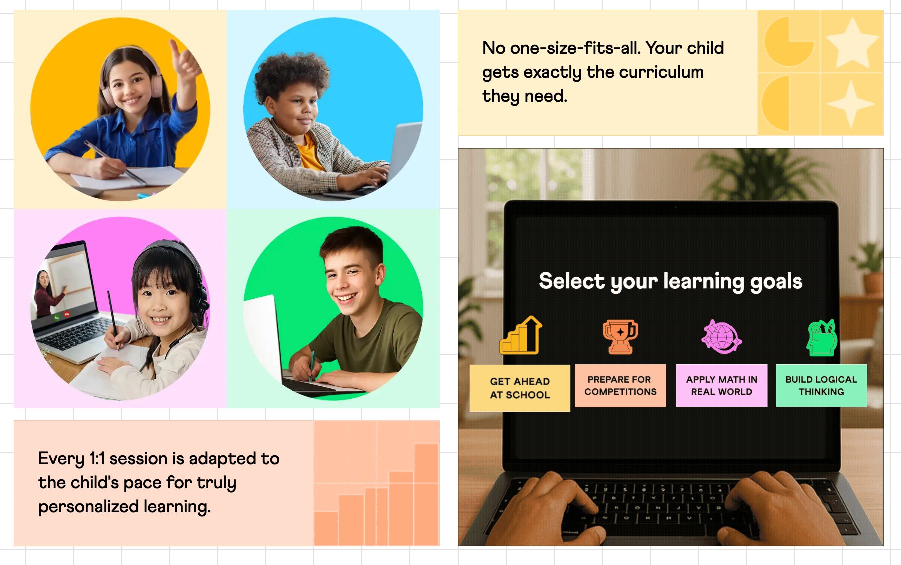Cuemath offers 1:1 personalized sessions.