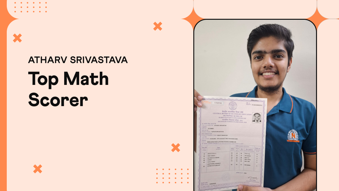 Atharv Srivastava: Scored 96/100 in 10th Math board exams