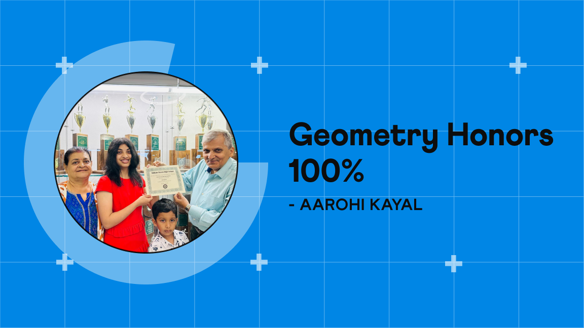 100% in Geometry Honors: How Aarohi Achieved It