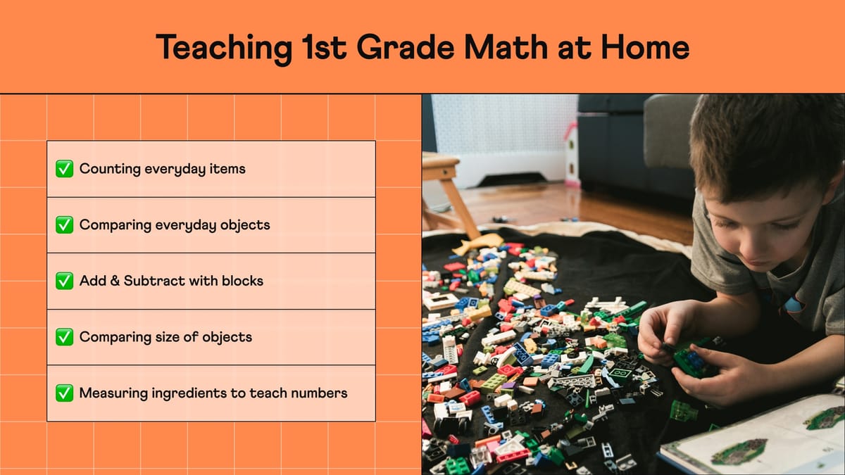 Image listing 5 asy ways to teach 1st grade math at home