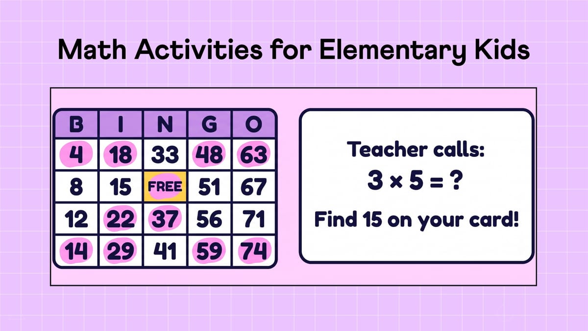 Back-to-School Math Activities for Elementary Students