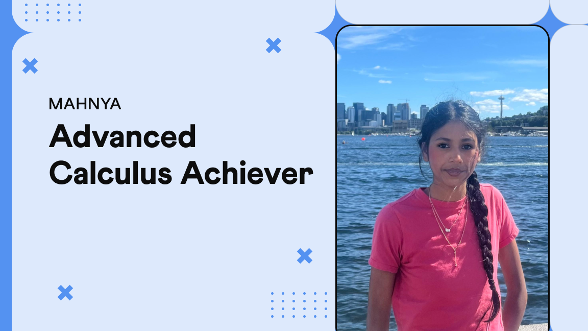Mahnya, Grade 10, perfect 5 on the AP Calculus AB exam, Cuemath student