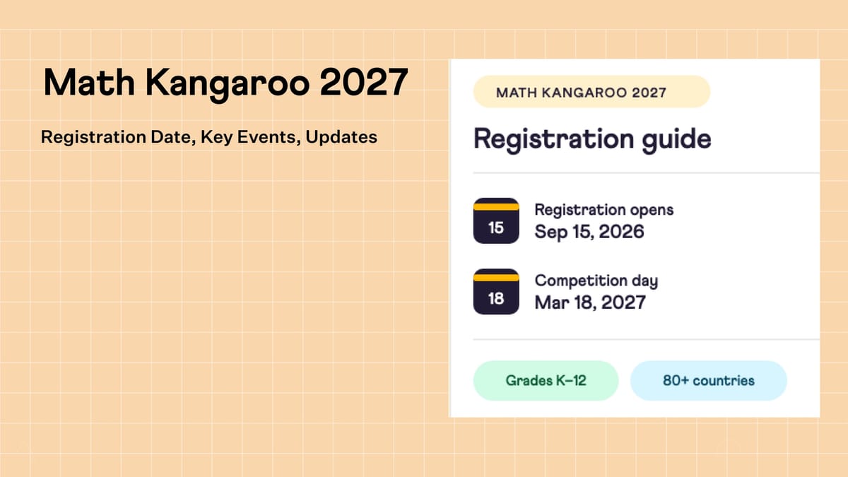 Math Kangaroo 2027 Registration is Now Open; $20 Until December 31