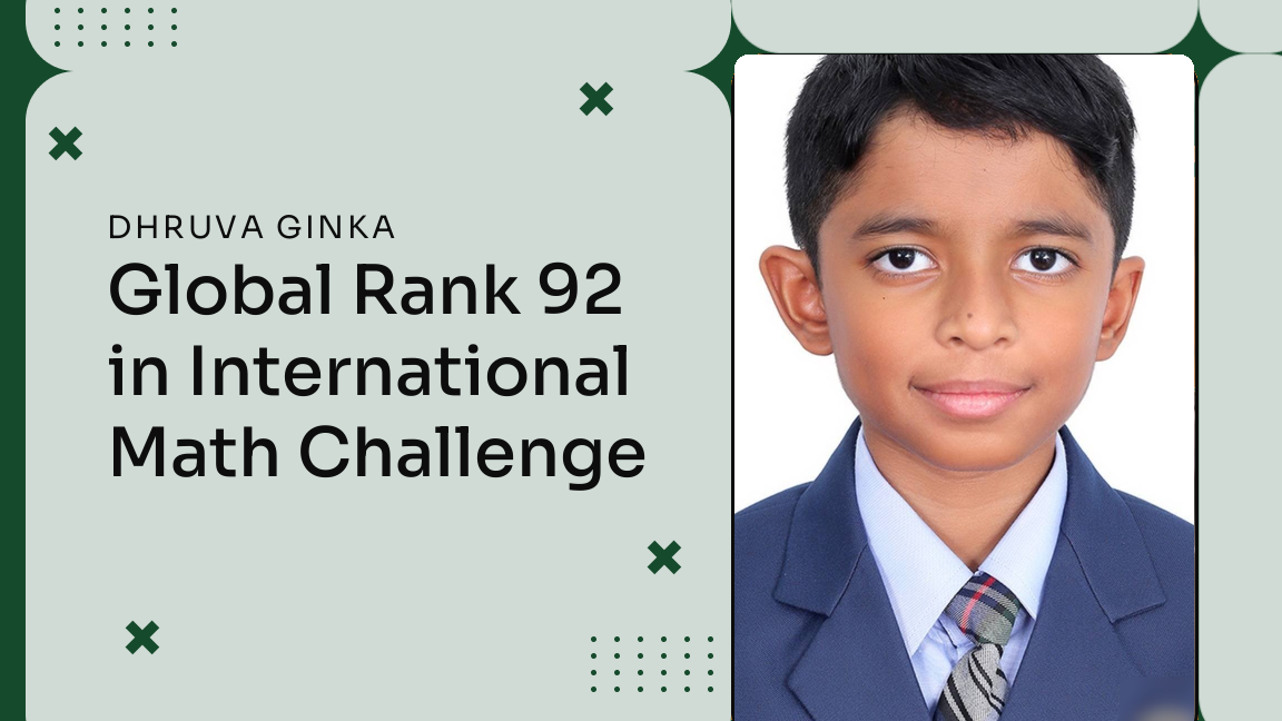 Dhruva Ginka, Grade 5 Cuemath student in the UAE