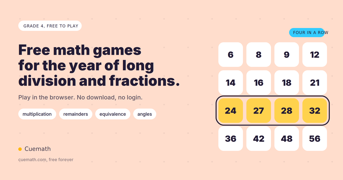 Free 4th Grade Math Games – No Login, Just Play