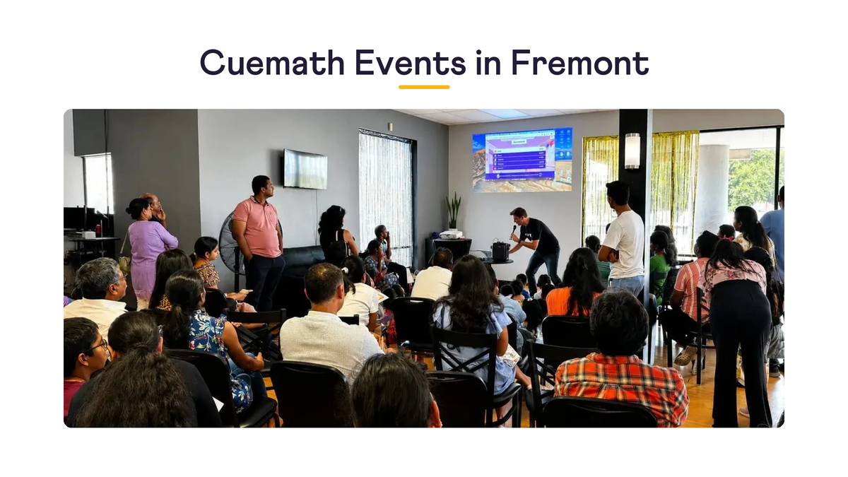Photo from a recent Cuemath event in US.