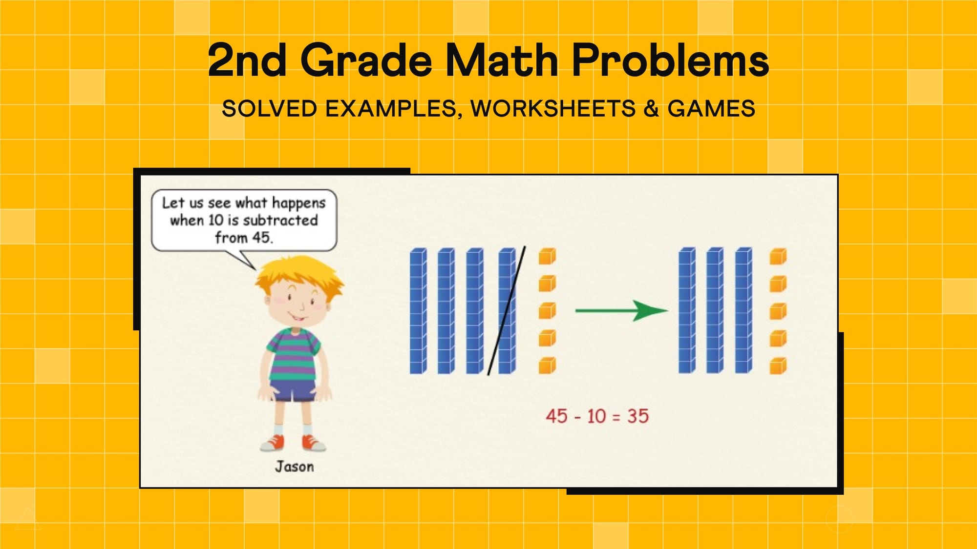 30+ Solved Math Problems for 2nd Graders & Free Worksheets