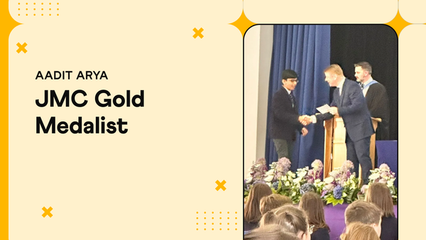 Aadit Arya: Gold Medalist in the Junior Mathematical Challenge
