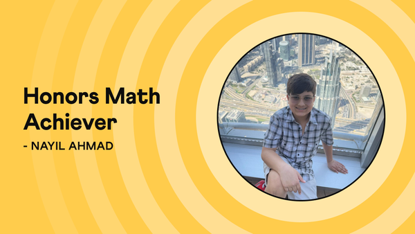 Nayil Ahmad: Grade 7 Honors Student Solving Grade 9 Math