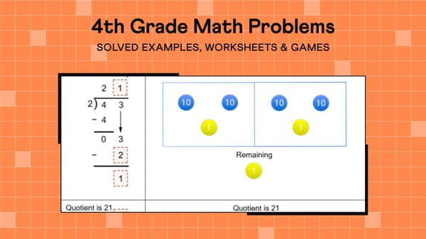 4th Grade Math Problems: Topics, Solved Examples & Practice