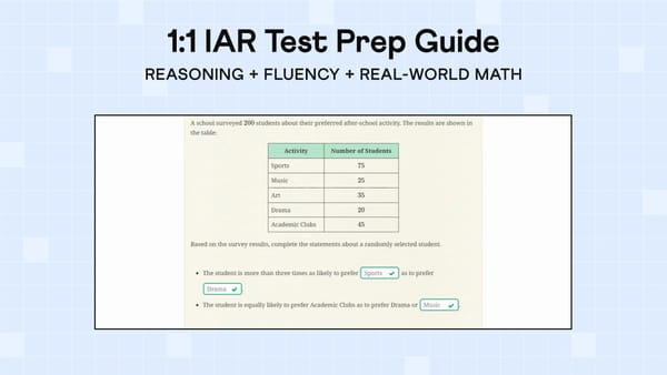 The 1:1 IAR Test Prep Guide to Reasoning & Real-World Math