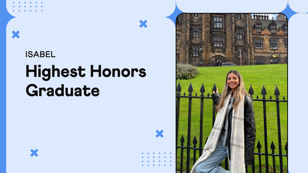 Isabel, Grade 12, Highest Honors graduate and AP Calculus student, Cuemath