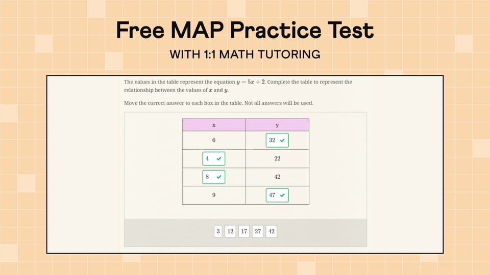 Free MAP Test Practice with Expert Tutor Guiding in Real Time