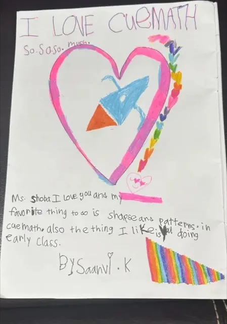 Student thank-you note