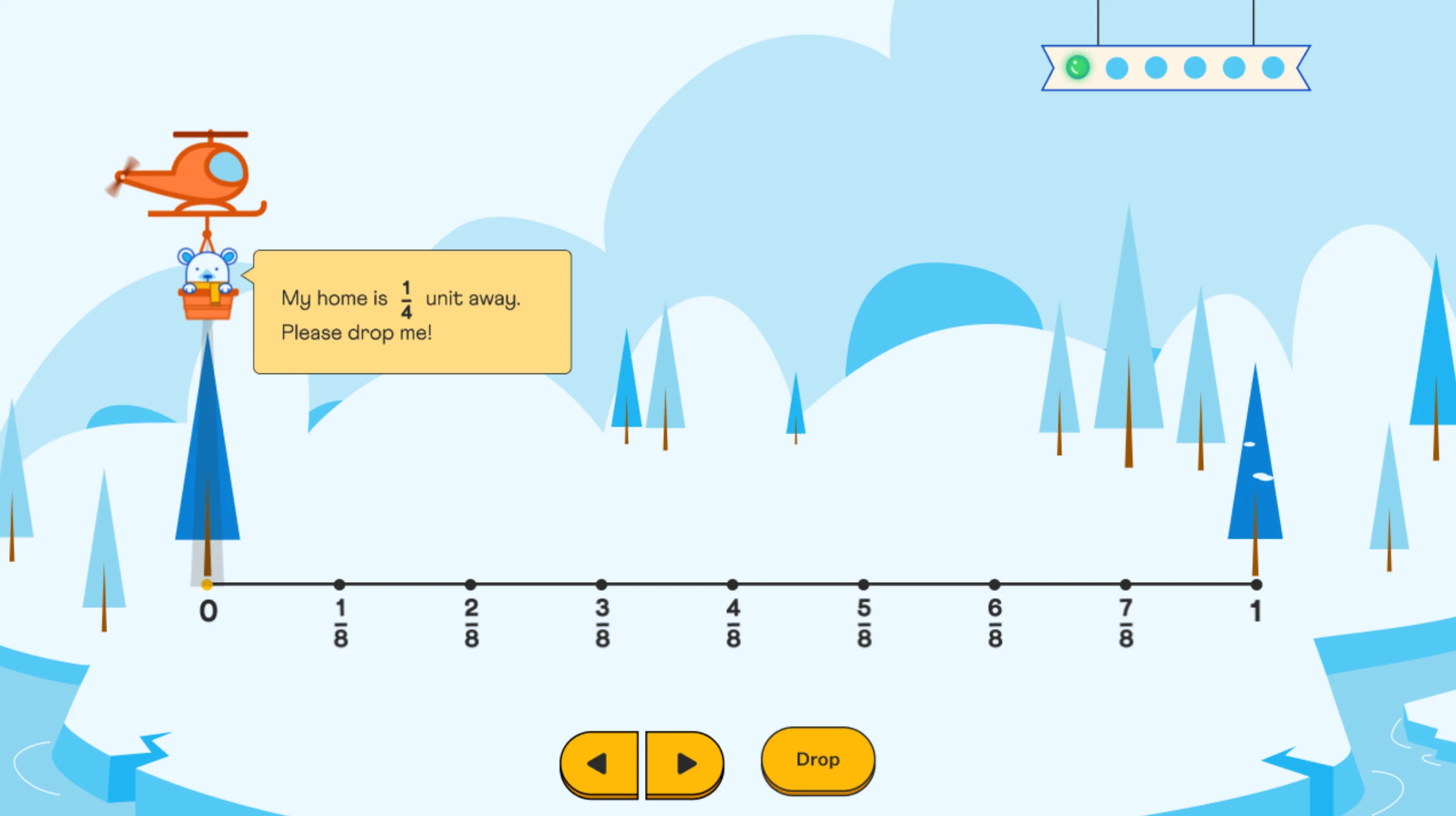 Take Mr. Bear Home — Plot Equivalent Fractions on the Number Line