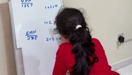 Vaanya Sachdeva teaching Even & Odd Numbers